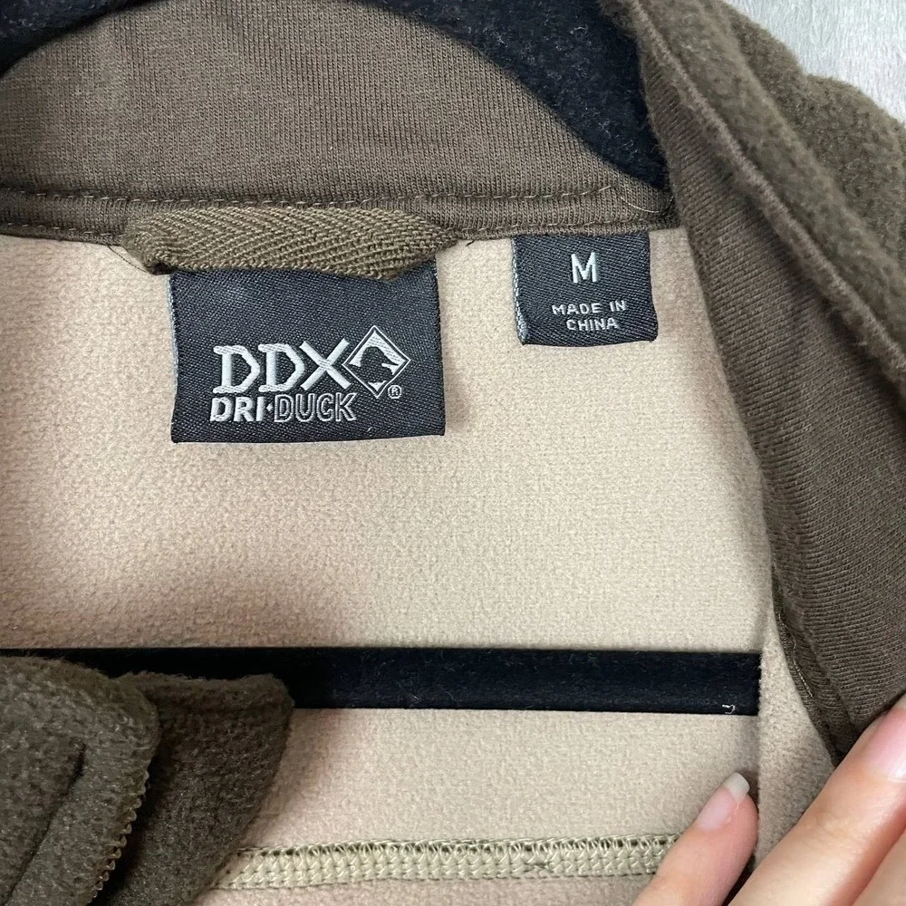 Dri Duck Fleece Workwear Utility Zip Vest Medium Olive Green Rugged Outdoors‎